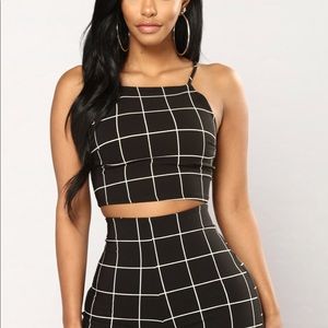 Fashion nova top and pant set